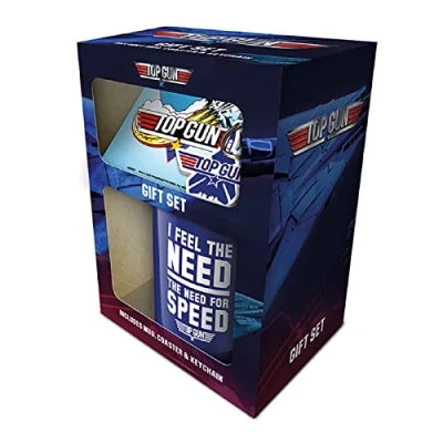 Afbeelding van Top Gun Need For Speed Blauw Mug, Onderzetter en Sleutelhanger Gift Set