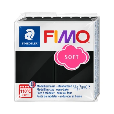 Afbeelding van Fimo klei soft Zwart Nummer 9 57Gram