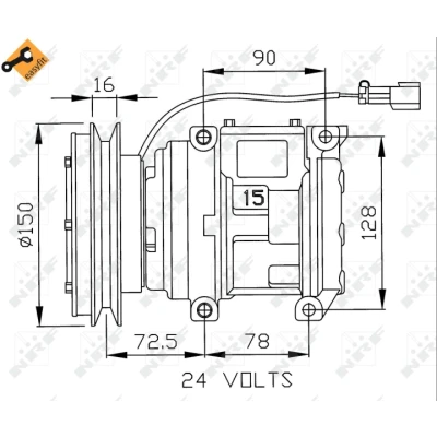 Afbeelding van NRF Airco compressor 32243