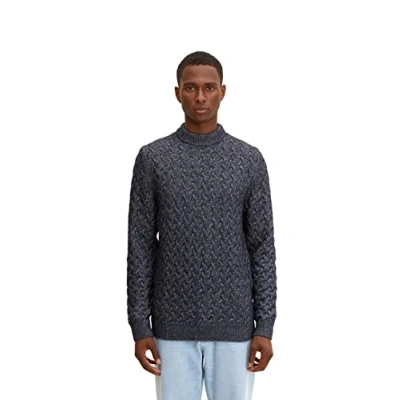 Afbeelding van TOM TAILOR Uomini Gebreide trui in gemêleerde look 1033650, 13160 Knitted Navy Melange, M