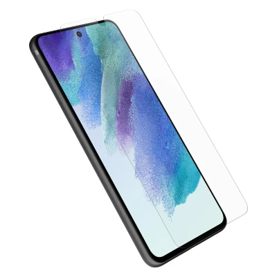 Afbeelding van OtterBox Trusted Glass screenprotector voor Samsung Galaxy S21 FE 5G, gehard glas, krasbescherming, bescherming tegen vallen en splinters, Geen Retailverpakking