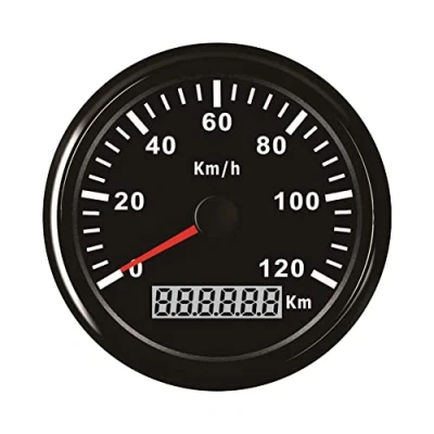 Afbeelding van ELING GPS snelheidsmeter, tot 120 km/u voor auto, motorfiets, boot, jacht, met achtergrondverlichting, 85 mm, 12 V/24 V