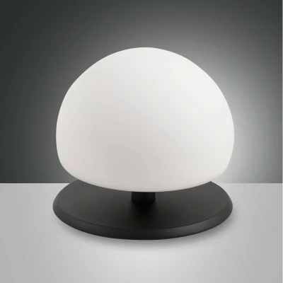Afbeelding van Fabas Luce Morgana tafellamp, zwart / wit, touchdimmer, 3.000 K
