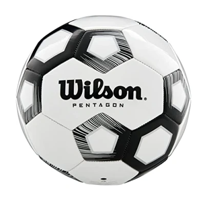 Afbeelding van Wilson Pentagon Voetbal Wit,Zwart 5