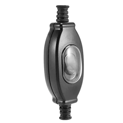 Afbeelding van 3A 250V 6Mm Waterdicht in Lijn Schakelaar Snoerschakelaar IP65 Ronde Draad Zilver Dubbelgesneden Stofschakelaar