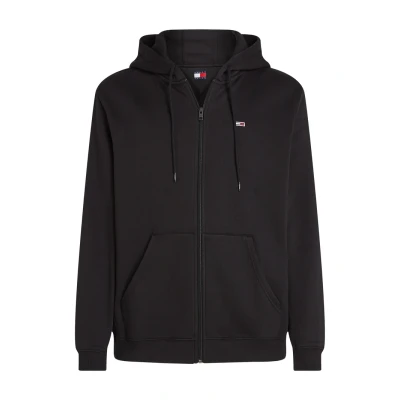 Afbeelding van Tommy Jeans REG FLAG ZIP THRU Sweater met rits, Heren, Maat: 44, Black