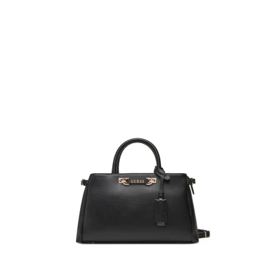 Afbeelding van GUESS handtas schoudertas Lefia Luxury Satchel Black zwart