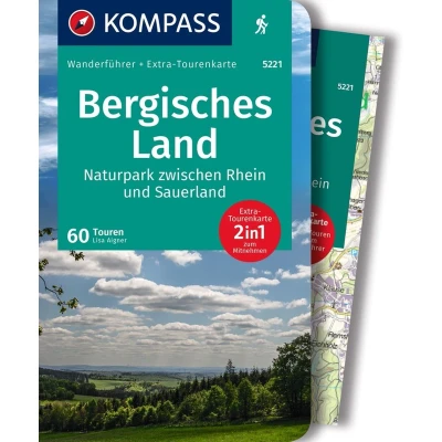 Afbeelding van KOMPASS Wanderführer Bergisches Land, Naturpark zwischen Rhein und Sauerland, 60 Touren mit Extra Tourenkarte: GPS Daten zum Download: 5221