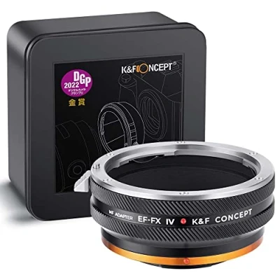 Afbeelding van K&amp;F Concept IV PRO EF/EF S naar FX lensbevestigingsadapter met diafragmaregelring, compatibel Cano n EF&amp;EF serie lens en Fujifilm Fuji X Series Mount Camera&#039;s