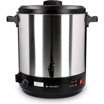 Afbeelding van Navaris inmaakketel Met glühwein functie Inclusief thermostaat en timer tot 120 minuten Temperatuur van 30 100C thermostaatkraan 27 liter