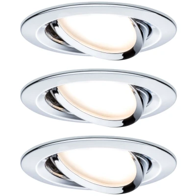 Afbeelding van Paulmann 93488 Nova Inbouwlamp Set van 3 stuks LED 18 W Chroom (glanzend)