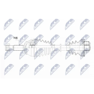 Afbeelding van Aandrijfas NTY NPW FT 025