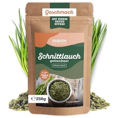 Afbeelding van bieslook gedroogd Monte Nativo (250 g) voorzichtig gedroogde wilde ui aromatische en lekkere natuurlijke chives