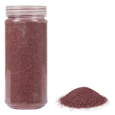 Afbeelding van HEKU Hoogwaardig bordeauxkleurig decoratief zand (ca. 750 g), fijne korrel (0,1 0,5 mm), hersluitbare doos, veelzijdig voor decoratie en knutselwerk