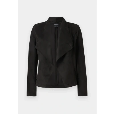 Afbeelding van ONLY Onljoline Drapy Jacket Imitatieleren jas, Dames, Maat: XS, Black