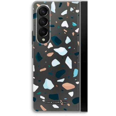 Afbeelding van Case Company® hoesje geschikt voor Samsung Galaxy Z Fold4 Terrazzo N13 Soft Cover Telefoonhoesje Bescherming aan alle Kanten en Schermrand