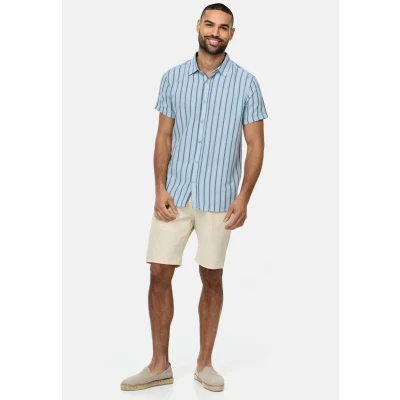 Afbeelding van Indicode Jeans Kurzarm Overhemd, Heren, Maat: Small, Alaska blue