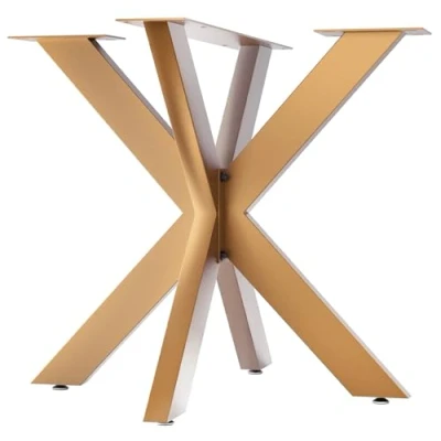 Afbeelding van CLP Biloxi tafelpoten metaal voor doe het zelf Hoogte 71 cm Stervormig tafelframe van gepoedercoat staal goud 85x85