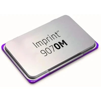 Afbeelding van Trodat 9070M Imprint stempelkussen op waterbasis, paars, voor handstempel, kleine formaten, afmetingen 69 x 47 mm, frame van metaal en kunststof