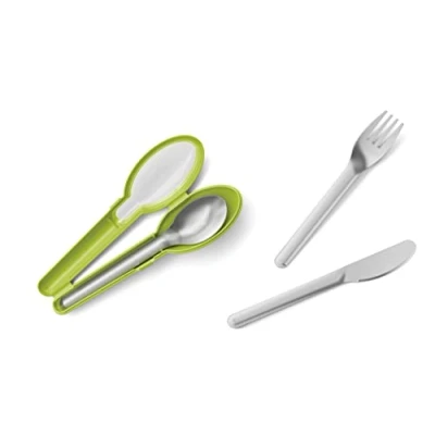 Afbeelding van EMSA Clip Go N1071800 bestekset, roestvrij staal, incl. picknick tas