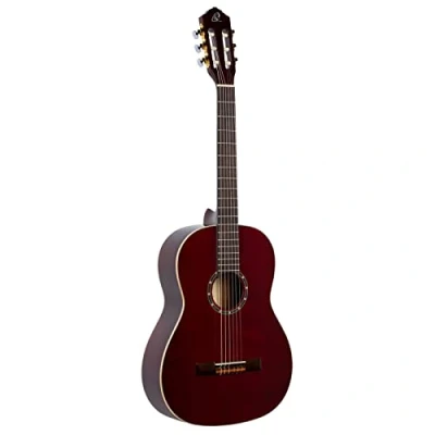 Afbeelding van Ortega R131SN WR Family Series Pro Full Size Guitar Wine Red klassieke gitaar met gigbag