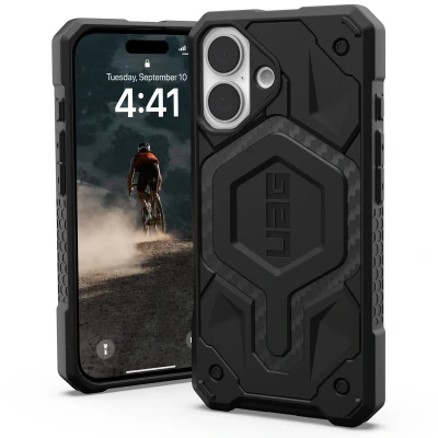 Afbeelding van Apple iPhone 16 MagSafe Hoesje Kunststof UAG Hardcase/Backcover Zwart Telefoonhoesje Shockproof/Valbescherming