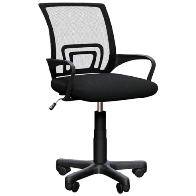 Afbeelding van Vida Designs Airsdale Ergonomische bureaustoel in hoogte verstelbare mesh computer draaistoel met rugsteunarmen en 360 wielen voor thuiswerk studie (zwart)