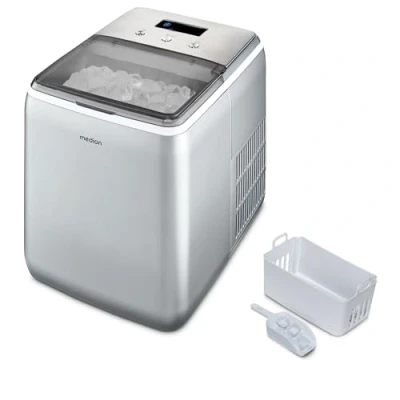 Afbeelding van Medion Klareis MD 11950 ijsblokjesmachine 2 maten ijsblokjes elektronisch bedieningspaneel en LCD display, waterreservoir van 2,6 liter zelfreinigende functie