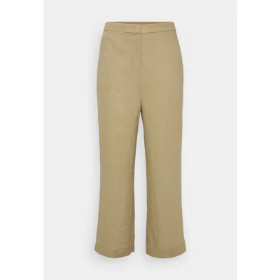Afbeelding van Tommy Hilfiger Curve Tailored Broek, Dames, Maat: 46, Camel