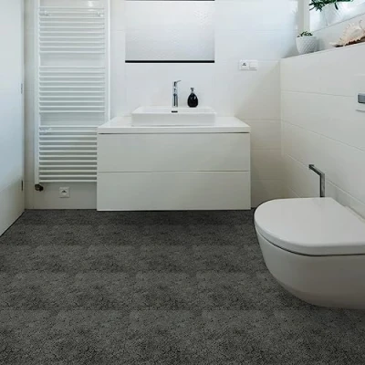 Afbeelding van Hode PVC vloerbedekking, vinylvloer, zelfklevende tegels, plaktegels, vloer, grijs, betoneffect, 30 cm x cm, waterdicht, 0,9 m² dikte, 1,5 mm, 10 tegels