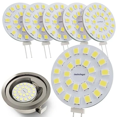 Afbeelding van G4 LED Lampen 12V Cool Wit 6000K 2W vervanging 20W Halogeenlamp Bulb 12 Volt 20 Watt Halogeen Capsule Lamp 2 Pin Lampjes Spot Light Bulbs voor Inbouwspot Keuken Afzuigkap 6 Stuks