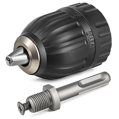 Afbeelding van S&amp;R snelspanboorhouder 2 mm 13 1/2 20 UNF met adapter SDS plus, snelwisselboorhouder schroefdraad, spanhouder