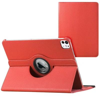 Afbeelding van Apple iPad Air 2022 Hoes: iMoshion 360 Draaibare Bookcase Rood Kunstleder Tablet Hoezen