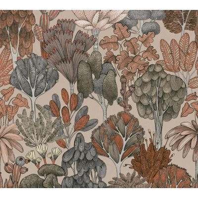 Afbeelding van AS Creation AP Floral Impression 37757 5 377575 Beige / Rood