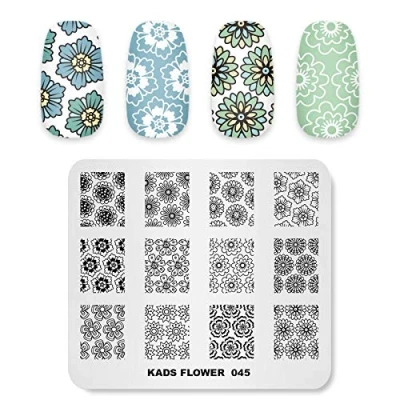 Afbeelding van KADS Nail Art Stempel Template Bloem Patroon Afbeelding Plaat Stempelen voor DIY Tool Manicure (FL045)