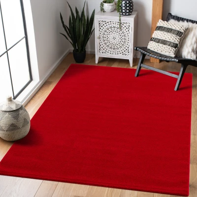 Afbeelding van Uni Effen Laagpolig Vloerkleed Modern Rood 200x290 cm