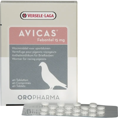 Afbeelding van Versele Laga Oropharma Avicas Wormmiddel Duivenapotheek 40 tab Febantel