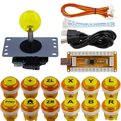 Afbeelding van SJ@JX Arcade Game Controller USB Encoder Gamepad Cherry MX Microswitch Button 8way Joystick for Nintendo Switch PC PS3 Retropie Raspberry Pi MAME