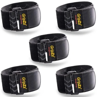 Afbeelding van GripZz Riemriemen, Elastische riemen met klittenbandsluitingen,Klittenband gesp voor het organiseren van uw verlengsnoeren, slangen, fiets, werkplaats, garage (30 cm x 5 cm(5 Stuks))