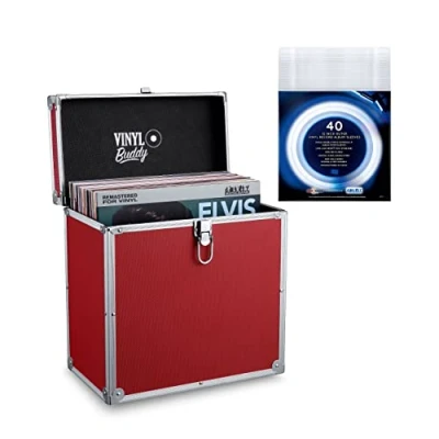 Afbeelding van LP koffer Vinyl voor 40LPs PLUS 40x Beschermhoezen