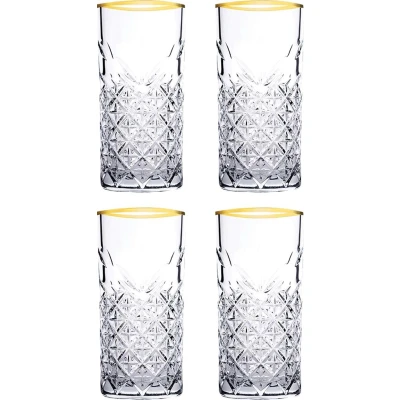 Afbeelding van Pasabahce Longdrink Timeless 30 cl Transparant Goud 4 stuk(s)