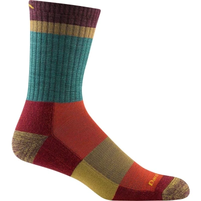 Afbeelding van Darn Tough Heady Stripe Micro Crew Lightweight Cushion Heren Wandelsokken Teal 41 42.5