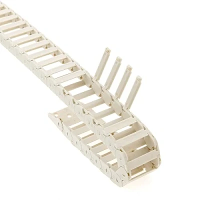 Afbeelding van Veekaft 1m witte open kunststof kabelsleepketting met binnenafmetingen van 10 mm x 30 mm, R18 voor 3D printers en CNC machines (10X30, R18)
