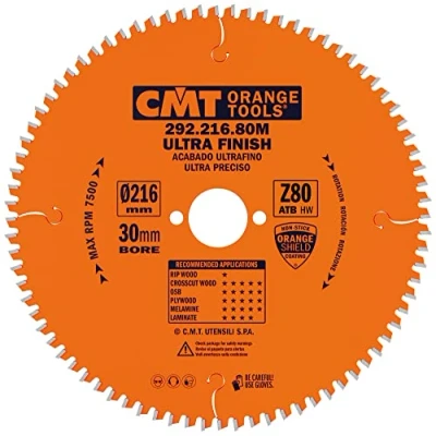 Afbeelding van CMT Orange Tools 292.216.80 M precisie snijden cirkelzaag 216 x 2.8 30 Z 80 ATB