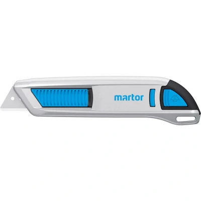 Afbeelding van MARTOR Secunorm 500 Veiligheidsmes met lemmet, professioneel stanleymes, aluminium, rechts en linkshandigen, logistiek, GS getest