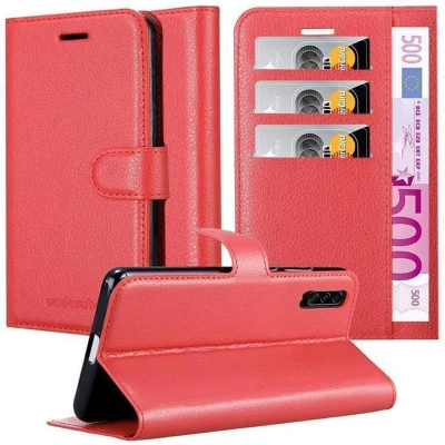 Afbeelding van Cadorabo Hoesje geschikt voor Samsung Galaxy A90 5G in KARMIJN ROOD Beschermhoes met magnetische sluiting, standfunctie en kaartvakje Book Case Cover Etui