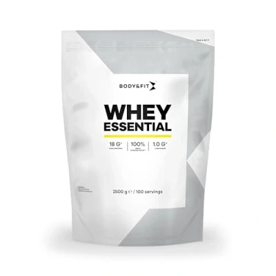 Afbeelding van Body &amp; Fit Whey Essential Eiwitpoeder Aardbei Proteine Poeder Protein 100 shakes (2500 gram)