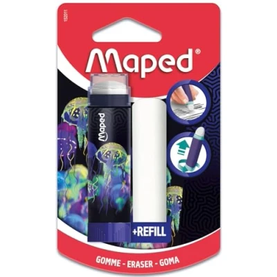 Afbeelding van Maped Deepsea Paradise Tube gum Beschermde, efficiënte en nauwkeurige Zeer praktisch draaisysteem PVC ftalaatvrij Inclusief navulverpakking