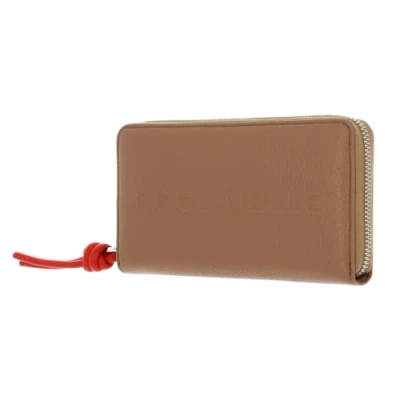 Afbeelding van COCCINELLE Leren Portemonnee Metallic Soft Wallet Grained Leather Skin / Gazpacho Lichtbruin