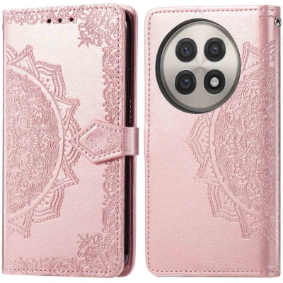 Afbeelding van imoshion Hoesje Geschikt voor OnePlus 13R Mandala Bookcase Rose Gold
